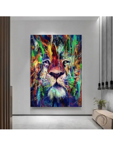 Tableau Lion Coloré pour bénéficier 