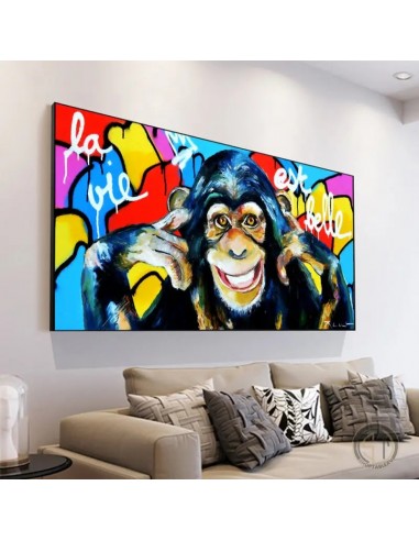 Tableau Pop Art Singe votre restaurant rapide dans 