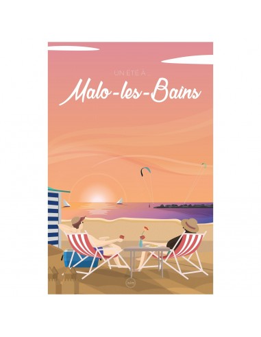 AFFICHE MALO LES BAINS - UN ETE A MALO ou a consommer sur place