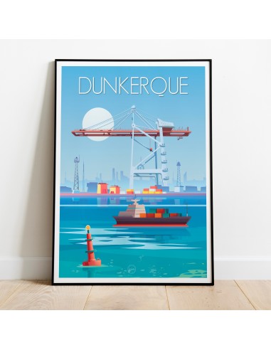 AFFICHE DUNKERQUE - LE PORT INDUSTRIEL les ctes