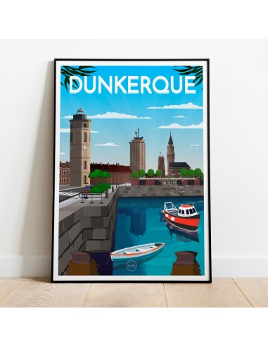 AFFICHE DUNKERQUE - VUE DU MINCK basket pas cher