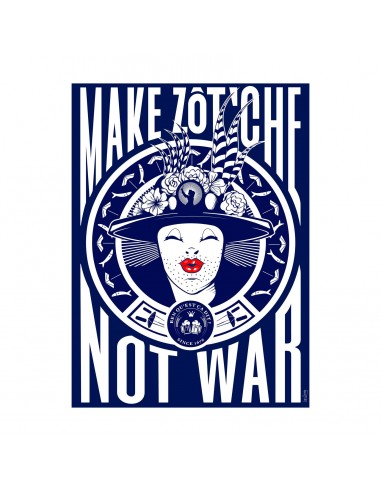 AFFICHE CARNAVAL DE DUNKERQUE - MAKE ZOT'CHE NOT WAR pas chere