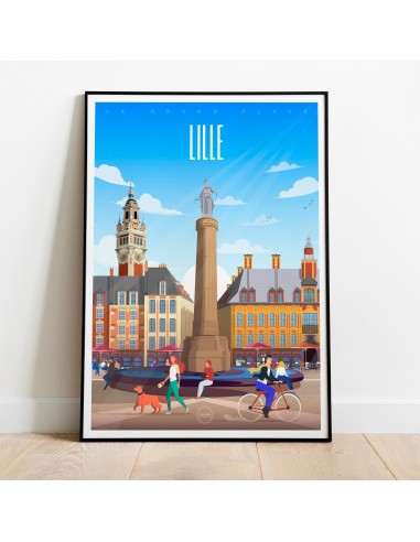 AFFICHE LILLE - LA GRAND'PLACE plus qu'un jeu 