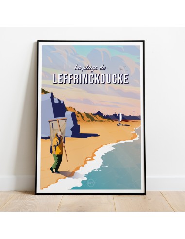 AFFICHE LEFFRINCKOUCKE - LA PLAGE à prix réduit toute l'année