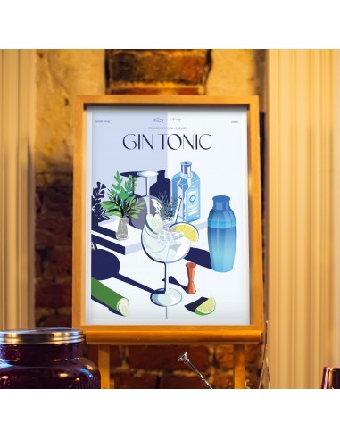 AFFICHE COCKTAIL - GIN TONIC s'inspire de l'anatomie humaine