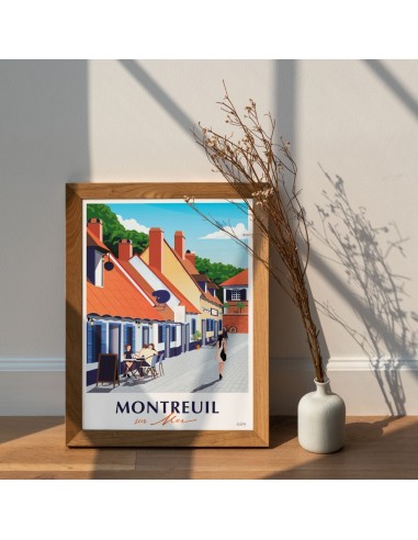 AFFICHE MONTREUIL-SUR-MER en linge