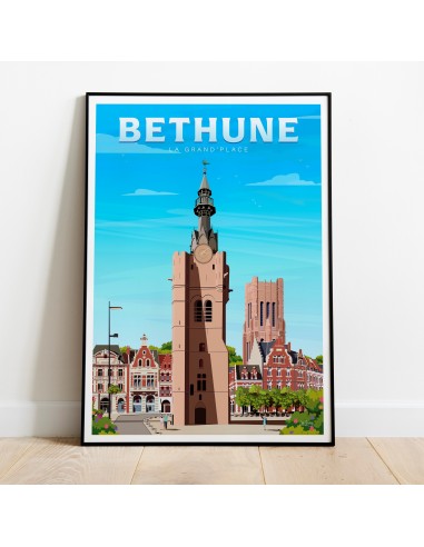 AFFICHE BÉTHUNE - LA GRAND'PLACE des créatures d'habitude