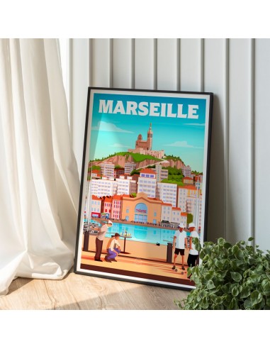 AFFICHE MARSEILLE - LE VIEUX PORT prix pour 