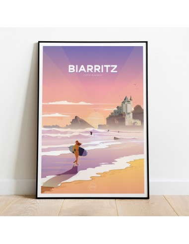 AFFICHE BIARRITZ - LA CÔTE BASQUE de pas cher