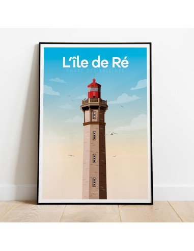 AFFICHE ILE DE RÉ - LE PHARE DES BALEINES Toutes les collections ici