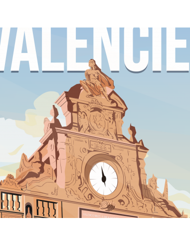 AFFICHE VALENCIENNES brillant des détails fins