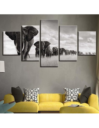 Tableau Éléphant Noir et Blanc shop