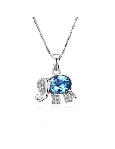 Pendentif Éléphant Bleu Prestigieux pas chere