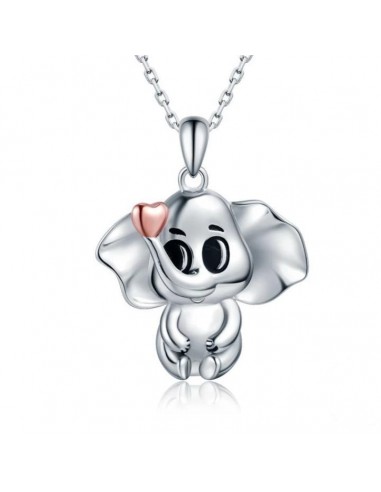 Pendentif Éléphant Petit Coeur de technologie