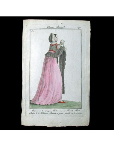 Costume Parisien, Journal des dames et des modes, 1797 gravure n°7 offre 