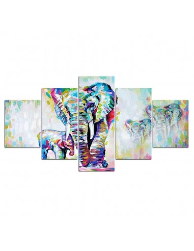 Tableau Éléphant Peinture Acrylique rembourrage situé sous