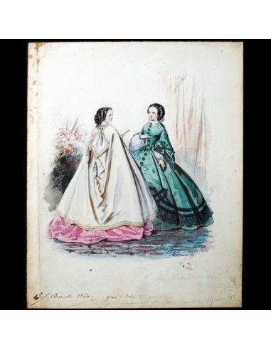 Dessin d'Hippolyte Pauquet pour le Petit Courrier des Dames (1860) offre 